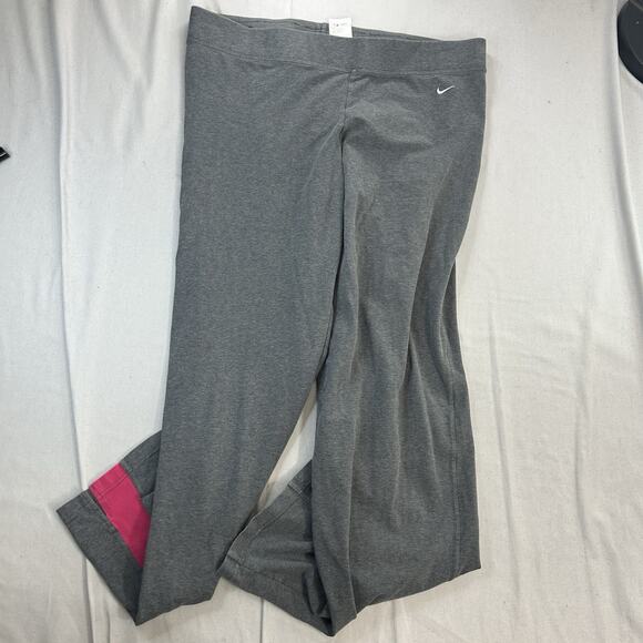 Nike Pants Womens XL Gray Pink Wide Leg Lounge Drawstring Athletic Dept Y2k VTG - Picture 6 of 9